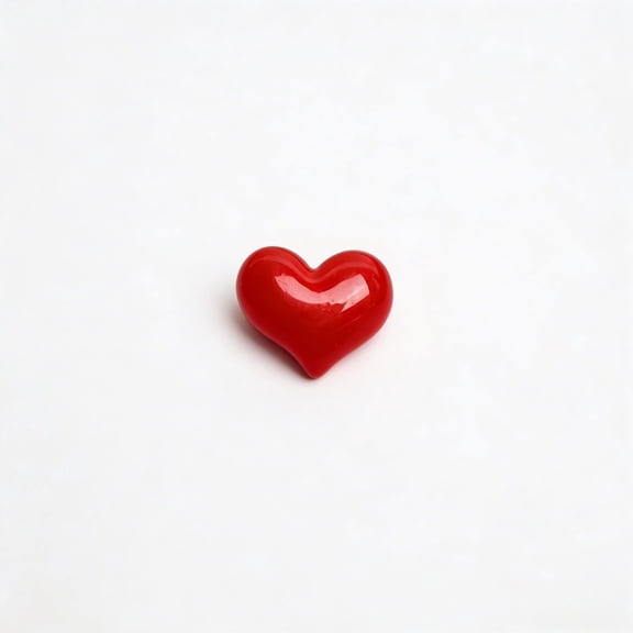 1Pc Red Mini Heart Resin Heart Badges Pins Clothing Ornaments Gift Bag Charm for Friend