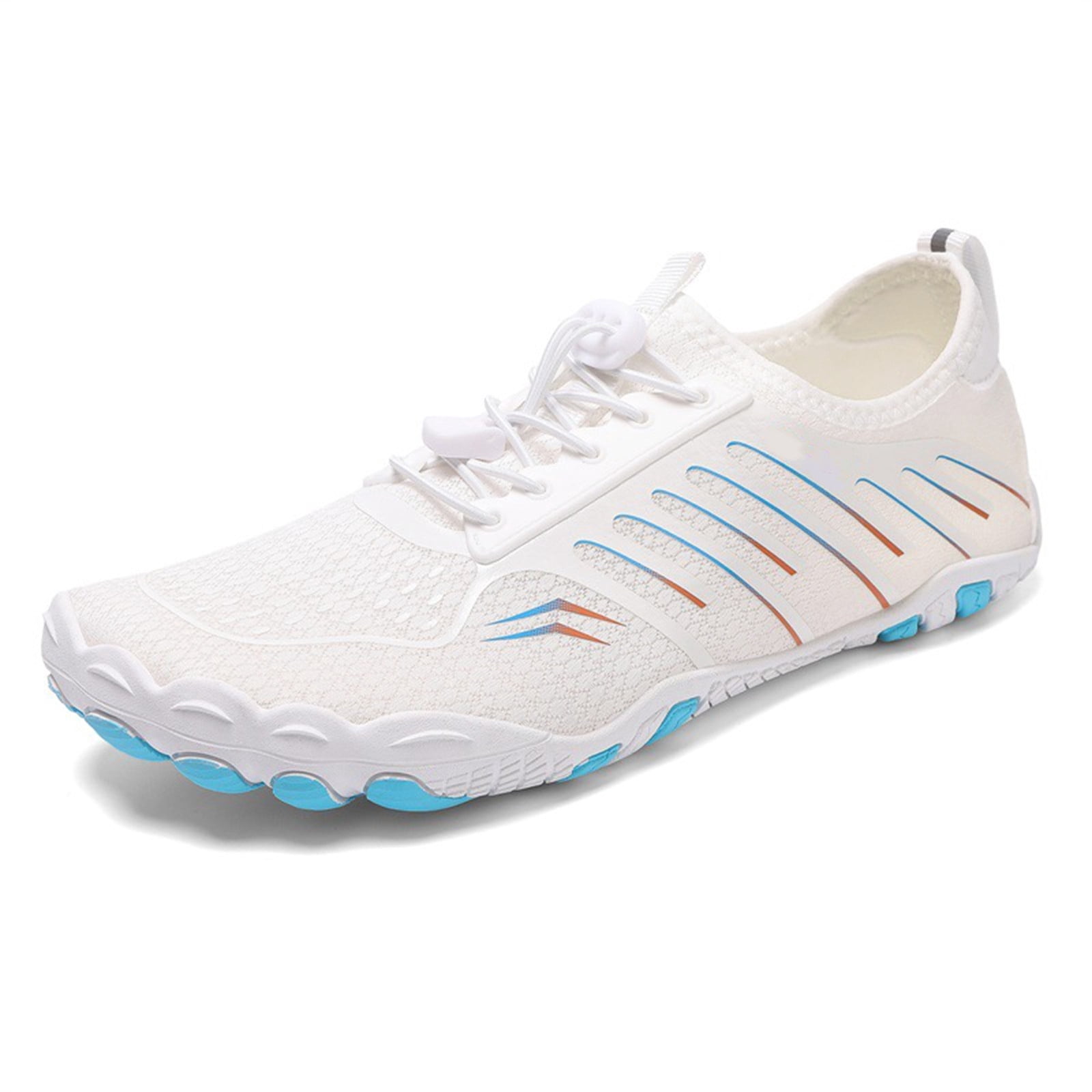KANG Fashion Unisex Outdoor River-Trekking Shoes, Non-, Water-Resistant Aqua Shoes for Hiking, Yoga, Beach, and Outdoor Sports Activities with a Flexible, Protective Sole White 38