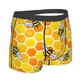 thumbnail image 3 of Kll Honeycombs Men'S Cotton Boxer Briefs Underwear-Small, 3 of 9