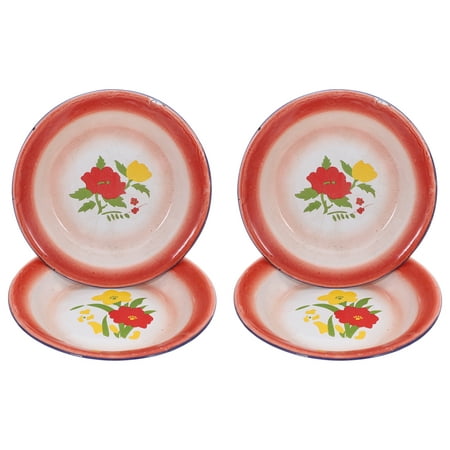 

Plate Enamel Plates Serving Enamelware Dishes Fruit Bowl Tray Dish Salad Camping Platter Food Dinner Appetizer Bowls