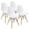 White, variant on PINDEE Modern Style Dining Chair Mid Century Modern DSW Chair, Shell Lounge Plastic Chair for Kitchen, Dining, Bedroom, Living Room Side Chairs Set of 4(White)