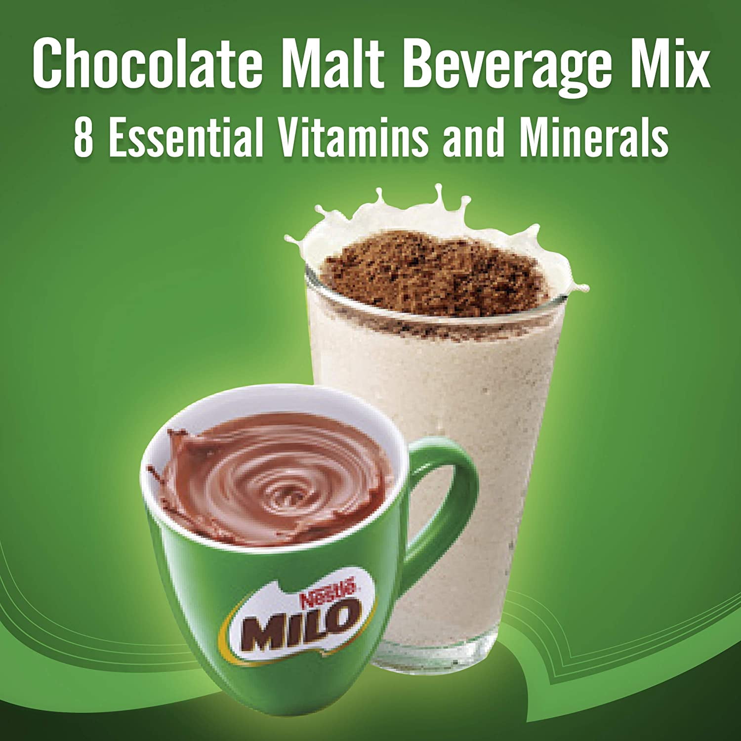 NineChef Bundle - NESTL MILO Chocolate Malt Beverage Mix, 3.3 Pound Can (1.5kg) | Fortified Powder Energy Drink (pack 1) Plus One NineChef Brand Long Handle Coffee Spoon