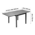 thumbnail image 6 of VEVOR Expandable Outdoor Patio Dining Table, 32–63 inch Rectangular Backyard Bistro Tables for 4-6, Aluminum Frame Metal Steel Slat , All-Weather Large Furniture for Lawn Garden Porch, Dark Gray, 6 of 9