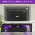 thumbnail image 3 of XgoodX TV Stand, Modern Lighting TV Cabinet Entertainment Center Media and Open Shelf, TV Console Table with 1 Drawer and Remote Control, 20 Color LED Lights up to 70 Inch TV (Black), 3 of 9
