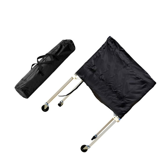 pitrice Sports Ball Cart With Wheels Portable Folding Rolling Ball Storage Cart For Soccer Volleyball Basketball School