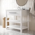 thumbnail image 2 of DHP Camden 36” Bathroom Vanity, White with Black Towel Rack, 2 of 15