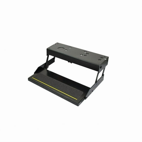 Lippert Étape d'Entrée 3711363 Série 26; Marche Électrique Pliante Simple; Largeur de Roulement 23-1/2 Pouces x Profondeur 8-1/2 Pouces; avec Rehaussement de 5 Pouces; Capacité de Poids jusqu'à 300 Livres