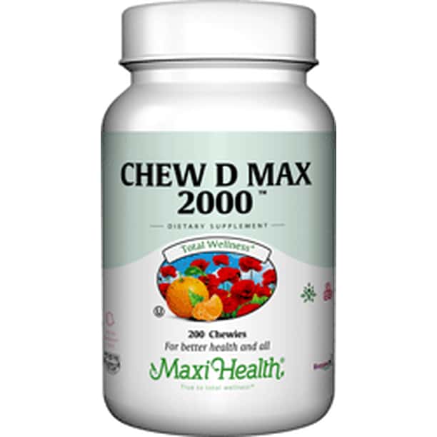 Maxi Health Kosher Chew D Max (Vitamin D3) 2000 IU Chewable Bubble Gum