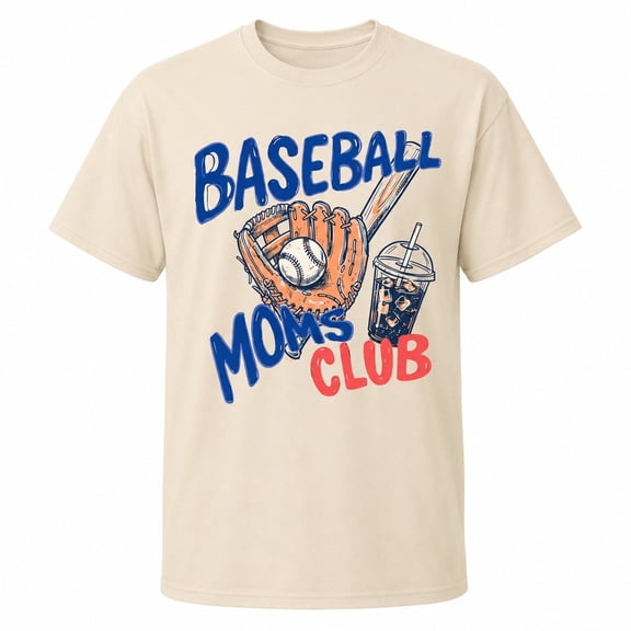 Baseball Moms Club Graphic T-Shirt, Unisex Classic Fit Sports Fan Tee