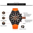thumbnail image 6 of Men's Watches Luxury Sport Quartz Men's Quartz Watch Waterproof With Luminous Hands Chronograph Silicone Strap Wristwatch, 6 of 6