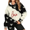 thumbnail image 2 of Bjutir Valentines Day Women Tops 2024 Fashion Sweatshirt Printed Round Neck Long Sleeved Casual Hoodie, 2 of 5
