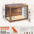 thumbnail image 7 of Yaheetech 40" W Industrial Multi-functional Wooden Dog Crate,Rustic Brown, 7 of 7