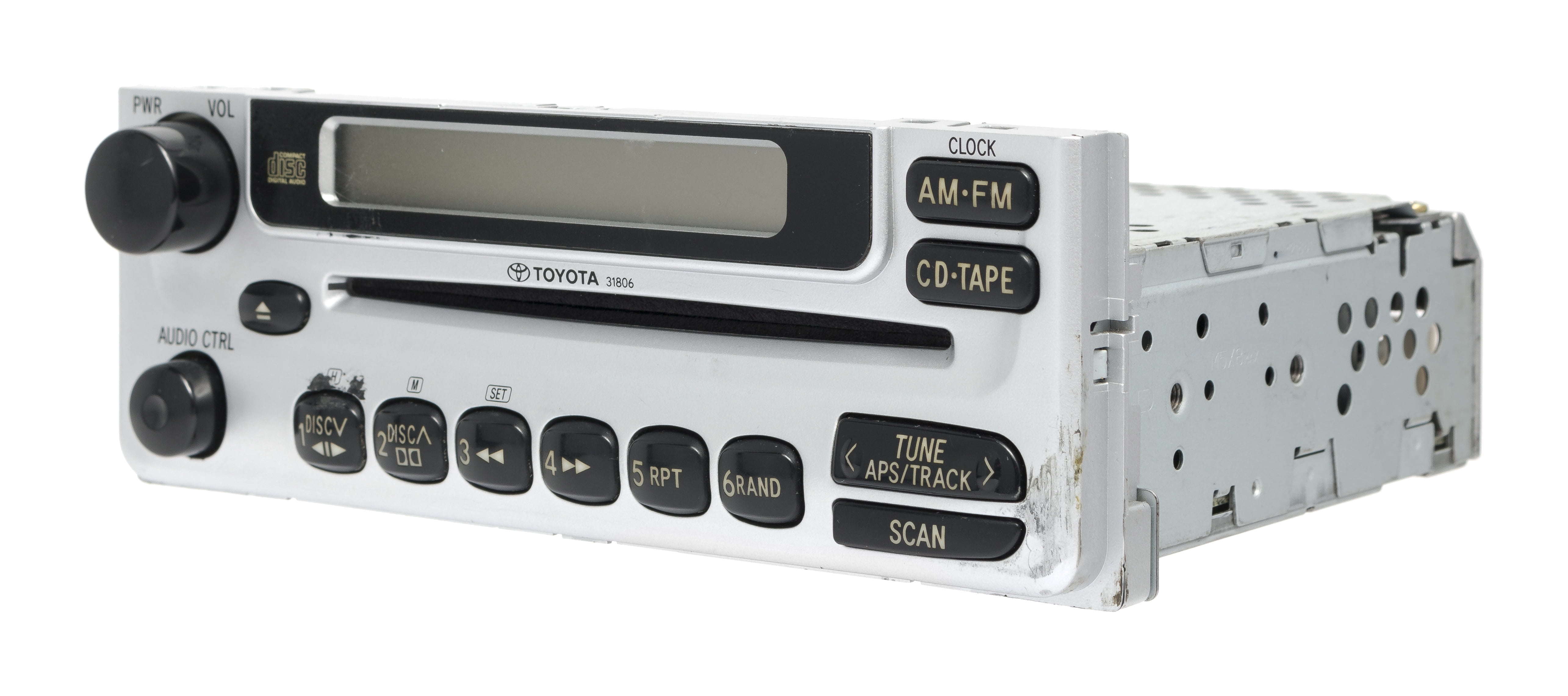 Restored 2004-2005 Toyota Echo AM FM Radio Single CD Player Face 31806 Part 08600-00980 (Refurbished)