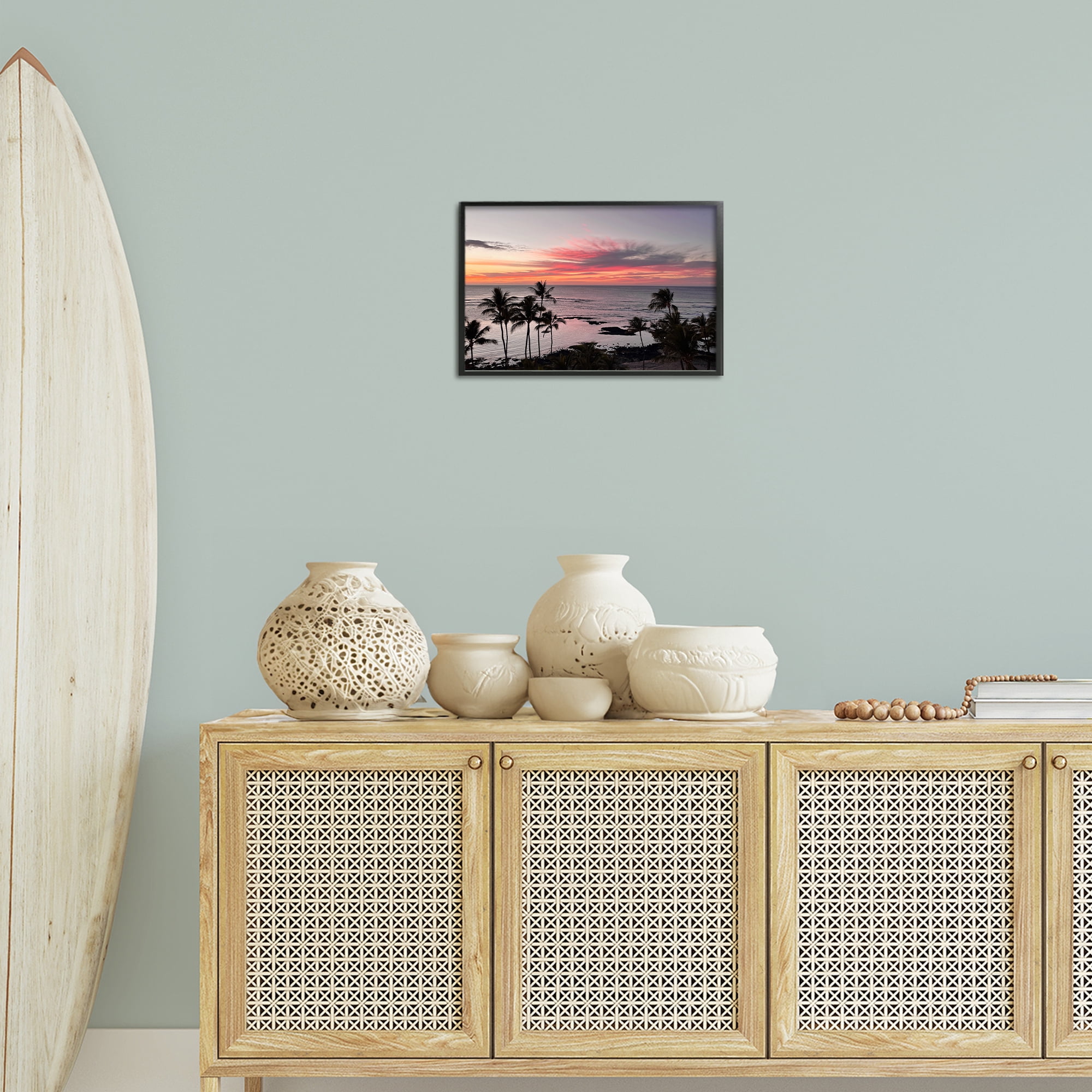 Stupell Industries Fierce Sunset View Landscape Photography Black Framed Art Print Wall Art, 18 x 12