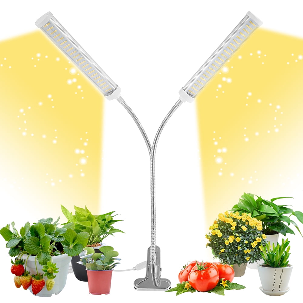3-HEAD Yellow Full Spectrum Plant Grow Light Sunlight Phyto Lamp box tent indoor 