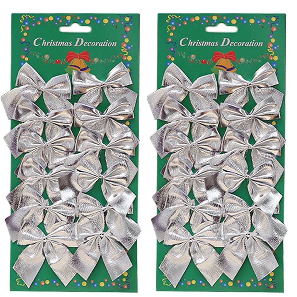 Bows for Christmas Trees，Twist Tie Bows Gift Bows for Crafts Wreath