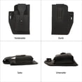 thumbnail image 5 of Funda de cuero vintage para cinturón de teléfono móvil (negra) con llavero, funda para cinturón para hombre, multifuncional, doble capa para todos los teléfonos móviles de hasta 7,3", 5 of 5