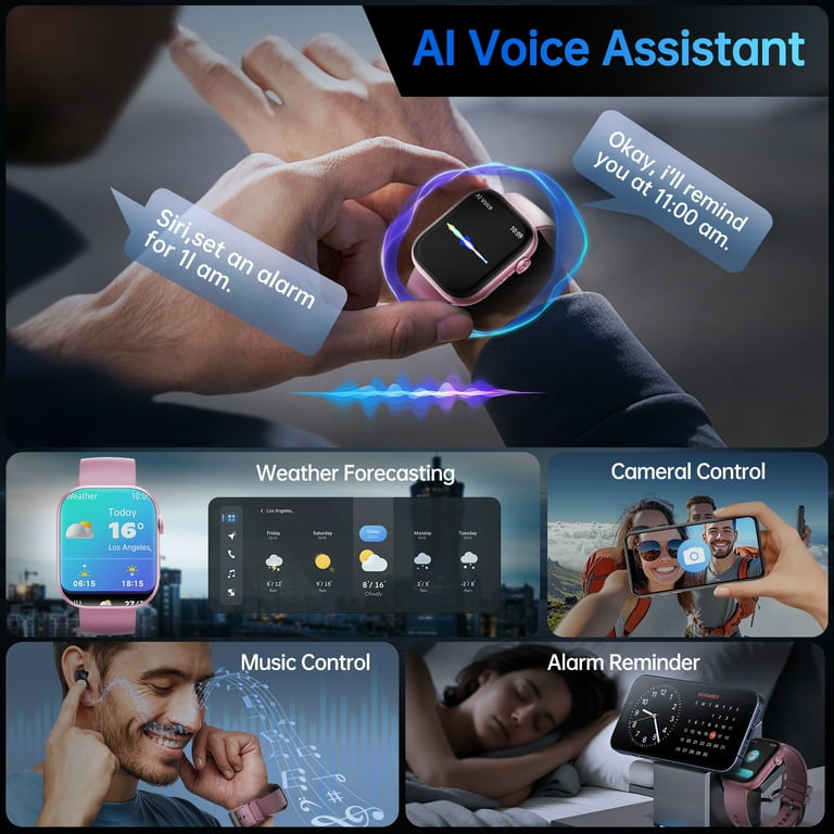 STA Smart Watch,IP68 Waterproof Smartwatch for Women Men 180+ 