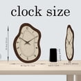 thumbnail image 4 of Vintage Brown Wooden Wall Clocks Battery Operated 16 Inch Unique Farmhouse Wall Clock Irregular Decorative Wall Clock Silent Non-Ticking for Living Room Bathroom Bedroom Kitchen, 4 of 6