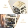 thumbnail image 2 of GOOHOCHY Organizador de tocador con cajones, organizador de cosméticos, vitrina para maquillaje, brochas, accesorios para el cabello, lápiz labial y joyas (3 niveles), 2 of 8