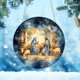 thumbnail image 4 of Adornos Navideños Redondos de Acrílico onlyliua Colgante de Bautizo Diseño de bosque, 4 of 6