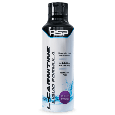 L-carnitine Diet - RSP Liquid L-Carnitine 3000 Weight Loss & Fat Burner, Stimulant Free Metabolism Enhancement, Berry, 3000mg