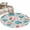 Teal Red Beige, variant on Round Rugs 3Ft, Teal Blue Red Coral Round Area Rug Washable Indoor Throw Carpet, Coastal Nautical Summer Beach Small Non Slip Circle Rug for Bedroom Living Room Home Decor Aesthetic
