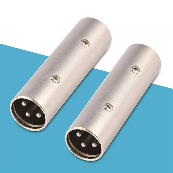 XLR Coupler Male Connector, Wear-Resistant XLR Male To Male Connector, Durable High Conductivity For Microphone Silver For