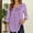 Purple, variant on XINXIAOO Women's Casual T Shirt Summer Basic Top with Collar and Shirts for Women with Sleeves Womens Short Sleeved Athletic Tops Women Casual Short Sleeve Long Sleeve Cheer Shirt Exercise Wear
