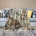 thumbnail image 2 of Creowell Cute Rabbit Blanket Gifts for Women Girls Adults Soft Warm Lightweight Cozy Animal Throw Blankets for Bed Sofa Living Room Couch Home Decor 40x50in, 2 of 6