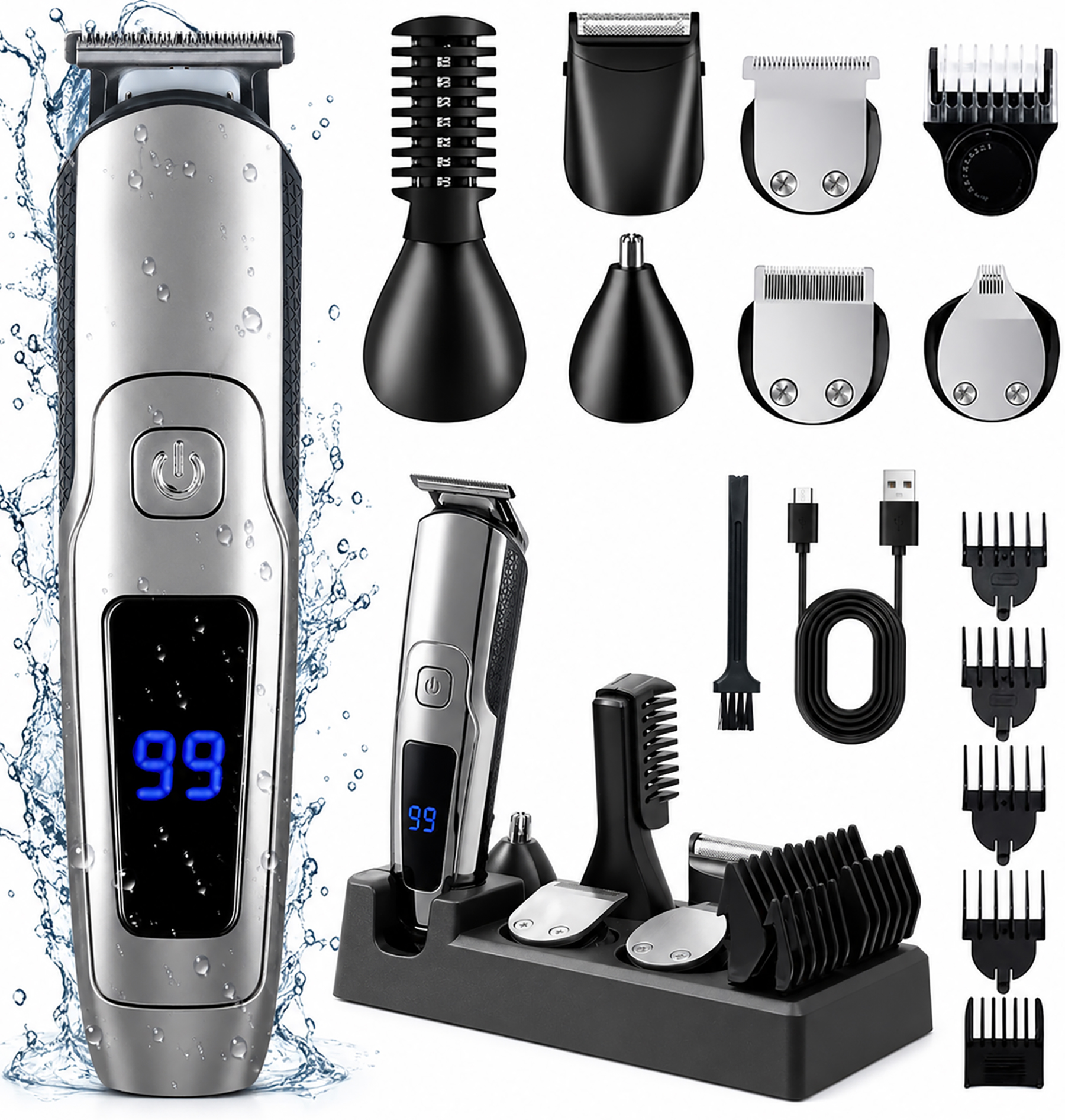 Muzpu 6-in-1 All-in-One Trimmer Kit for Men