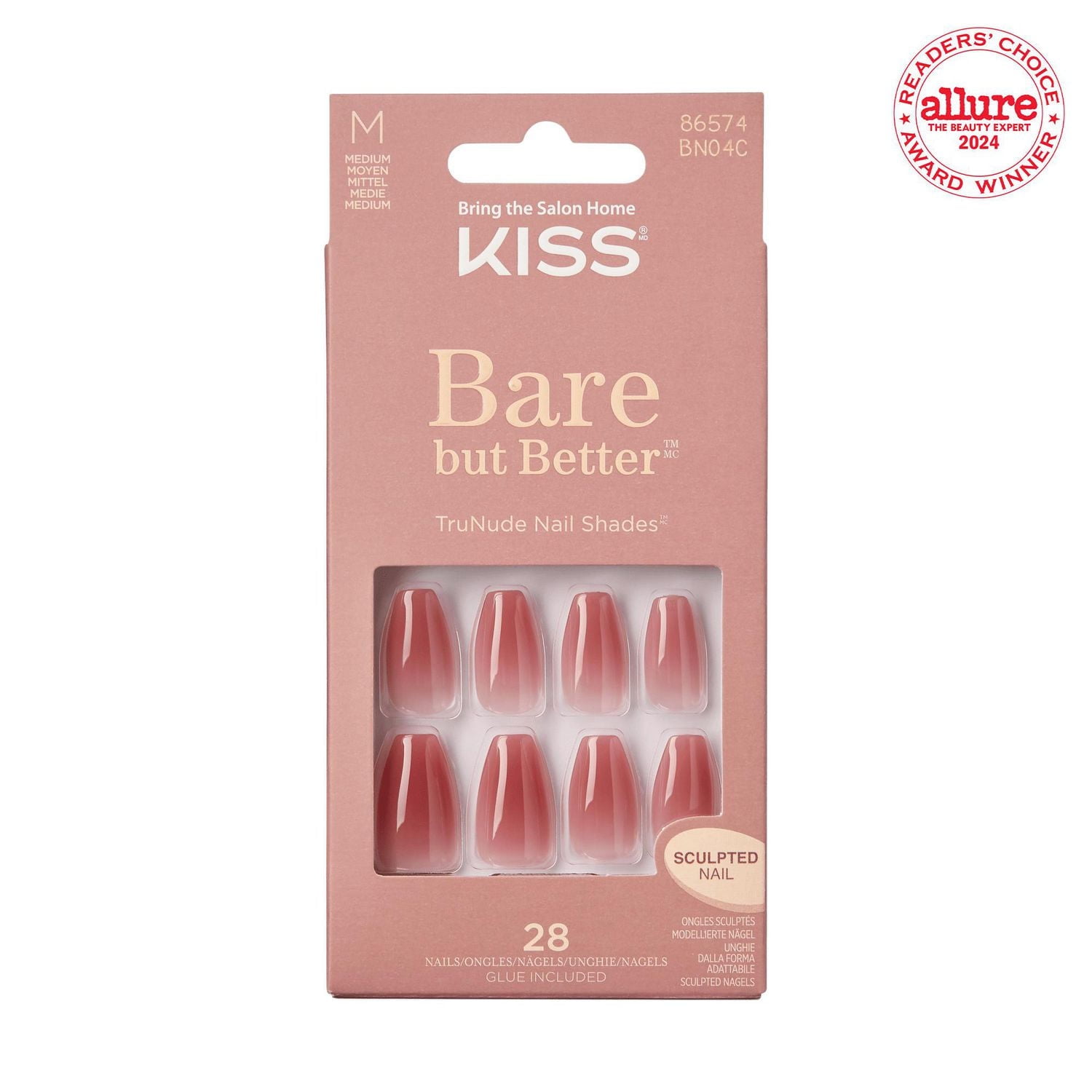 KISS Bare but Better Nails - Fake Nail, Short