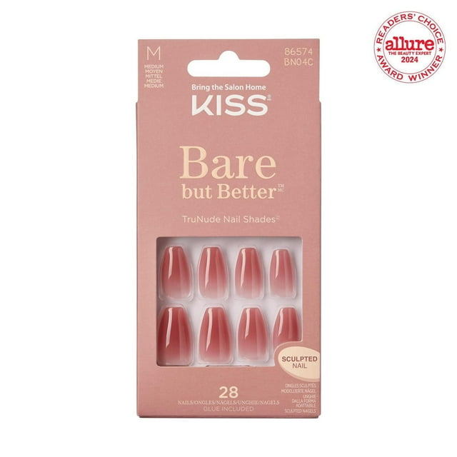KISS Bare but Better Nails - Fake Nail, Short