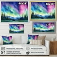 thumbnail image 4 of Designart "Pastel Scenery Of Aurora Borealis II" Aurora Borealis Floater Framed Wall Art Living Room, 4 of 5