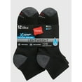 thumbnail image 2 of Hanes Men's X-Temp Active Cool Lightweight Ankle Socks, 12-pack, 2 of 7