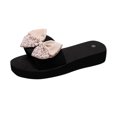 thumbnail image 1 of New Summer Flip-flops Linen Floral Flat Sandals Summer Sandals White 41, 1 of 8