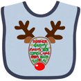thumbnail image 3 of Inktastic Christmas Reindeer Face with Names and Red Nose Boys or Girls Baby Bib, 3 of 4
