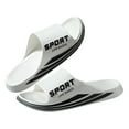 thumbnail image 4 of HNMKIU Couple Sandals Comfortable Summer Outdoor Indoor Bathroom Beach Unisex Slides for Casual Everyday Footwear Shoes for Men White,6, 4 of 4