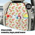 thumbnail image 4 of Red Shrimp Lime Print Mats Back Seat Protectors, Car Seat Protector Vehicle Organizers Waterproof Cover Back Seat Cover for Kids with 3 Storage Pockets 2 Pack, 4 of 5