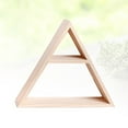 MANLINGDA Triangle 2 Tier Wooden Wall Hanging Display Shelf Rack