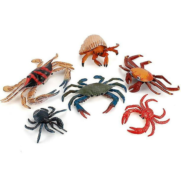 UPKOCH Modelo De Cangrejo Realista De Plástico | Figura Pequeña Para Educación Y Decoración | Juguete Para Niños