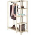 thumbnail image 2 of Whitmor 6301-5244 20.13" x 44" x 68" Natural Colored Slat Wood Wardrobe, 2 of 3