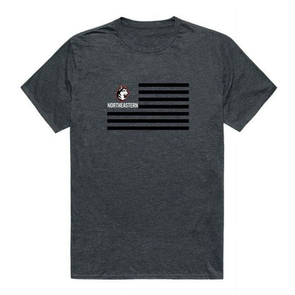 Northeastern University Flag T-Shirt, Heather Charcoal 2 - Medium