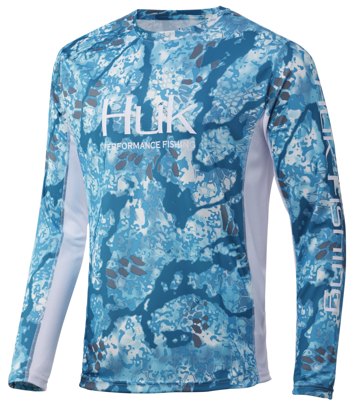 Details about   Huk Pursuit Bass Camp Long Sleeve Shirt Glacier 