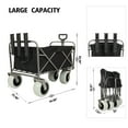 thumbnail image 2 of Fishing Cart with Rod Holders ,Beach Wagon with Big Wheels for Sand 500lbs capacity - All Terrain Steel Frame Utility Cart with 9" Pneumatic Tires,strap with multiuse bag ,black, 2 of 26