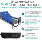 Vive 8 Alternating Pressure Mattress – Low Air Loss Hospital Bed Topper with Inflatable Pump for Pressure Ulcers & Bed Sores