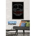 thumbnail image 2 of DC Comics Movie - The Dark Knight - The Joker Face In Text Wall Poster, 22.375" x 34", Framed, 2 of 5