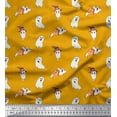 thumbnail image 1 of Soimoi Japan Crepe Satin Fabric Ghost Halloween Print Fabric by The Yard 42 Inch Wide, 1 of 1