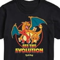 thumbnail image 3 of Pokémon - Charmander See The Evolution - Men's Short Sleeve Graphic T-Shirt, 3 of 5