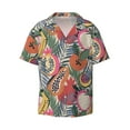 thumbnail image 6 of Kdxio Men's Hawaiian Shirt for Men Short Sleeve Shirt Tropical Fruit Summer Casual Holiday Beach Button Down T-Shirts, 6 of 7